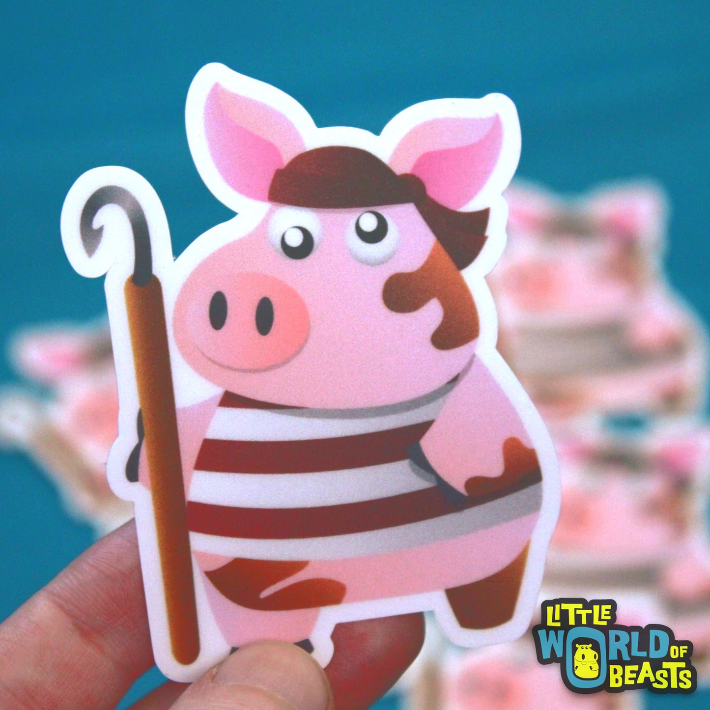 Peg Leg Pig - Pirate Vinyl Sticker