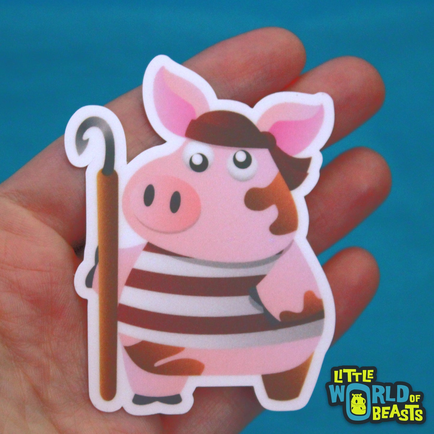 Peg Leg Pig - Pirate Vinyl Sticker