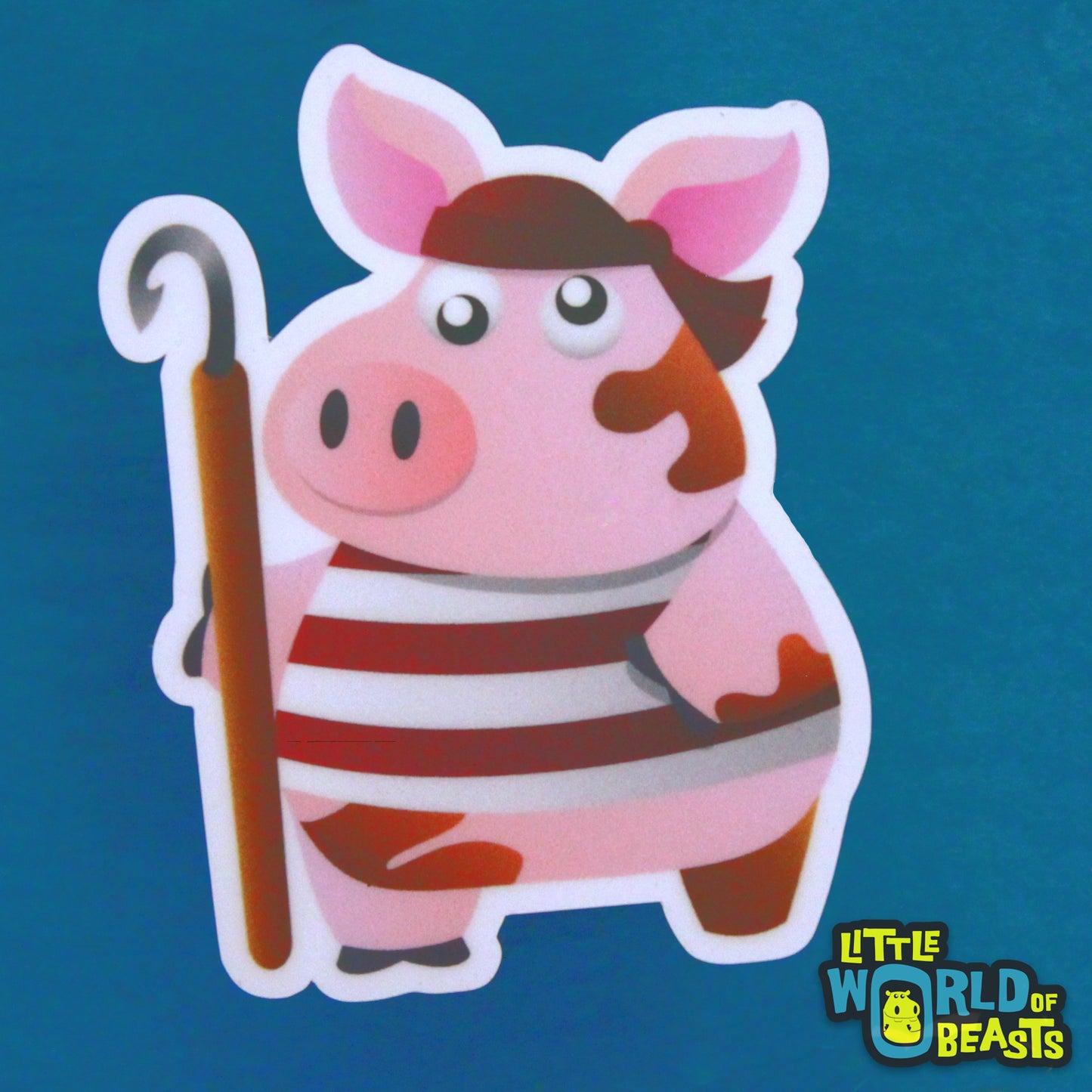 Peg Leg Pig - Pirate Vinyl Sticker