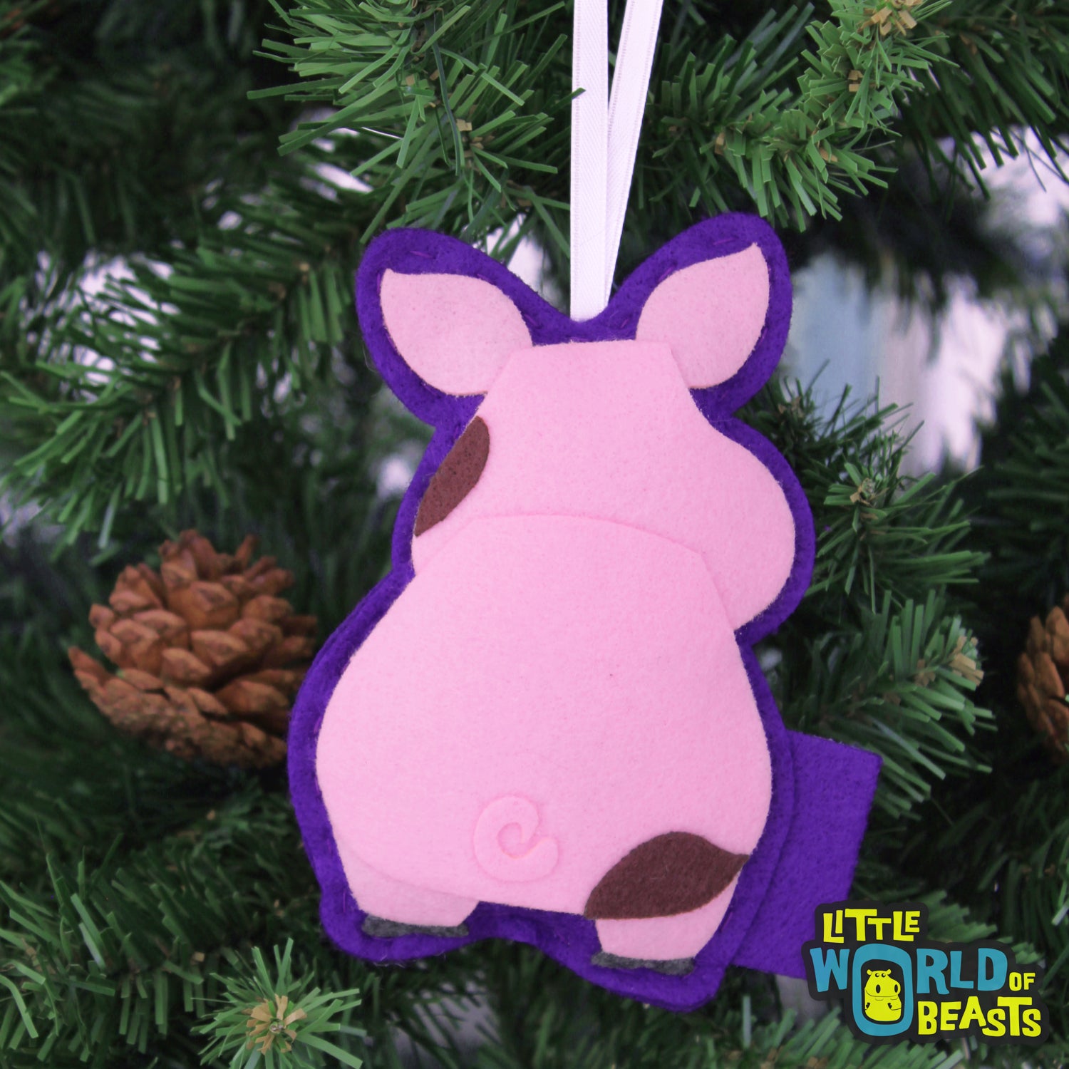 Pig - Felt Animal Ornament