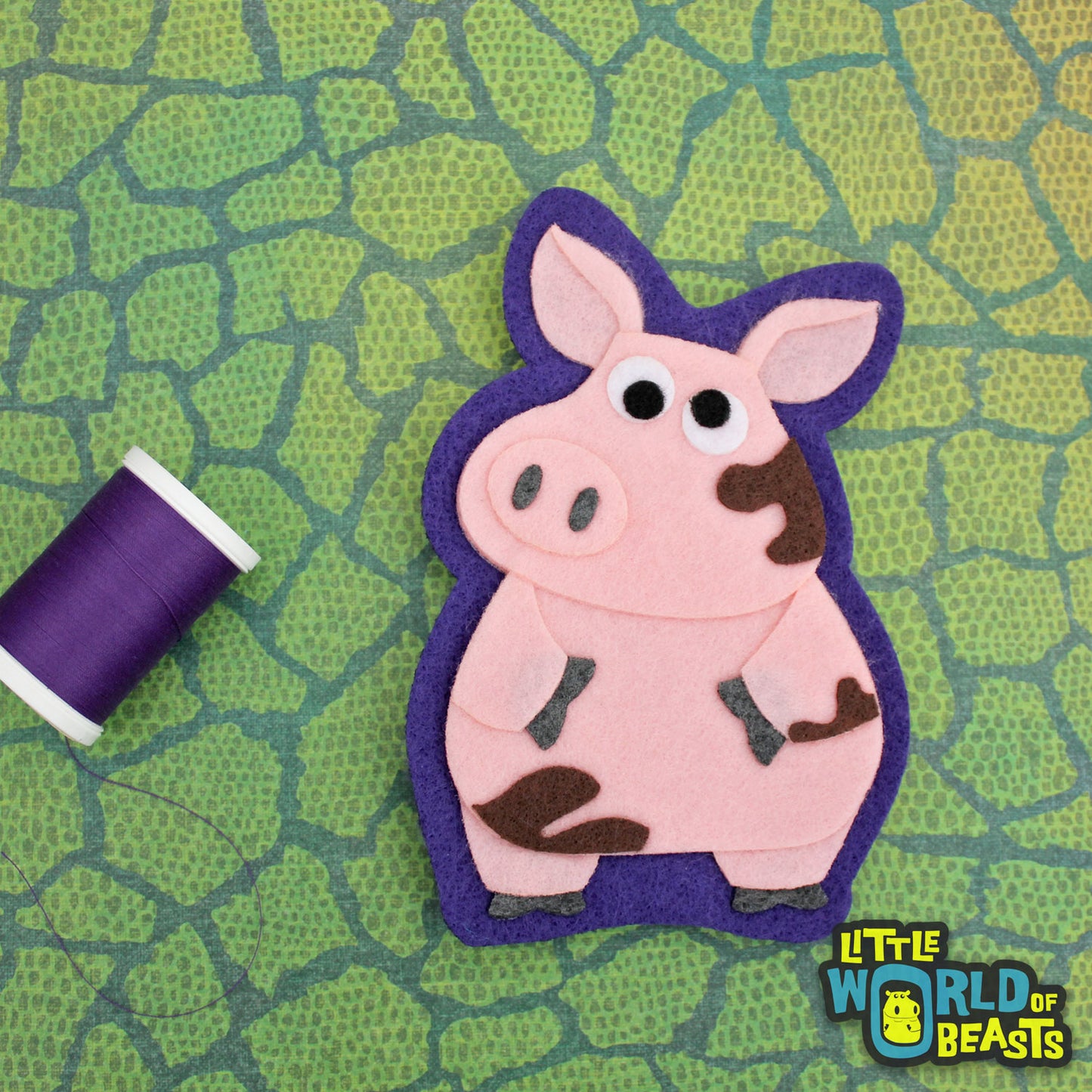 Sir Francis the Pig - Iron On or Sew On Patch - Little World of Beasts