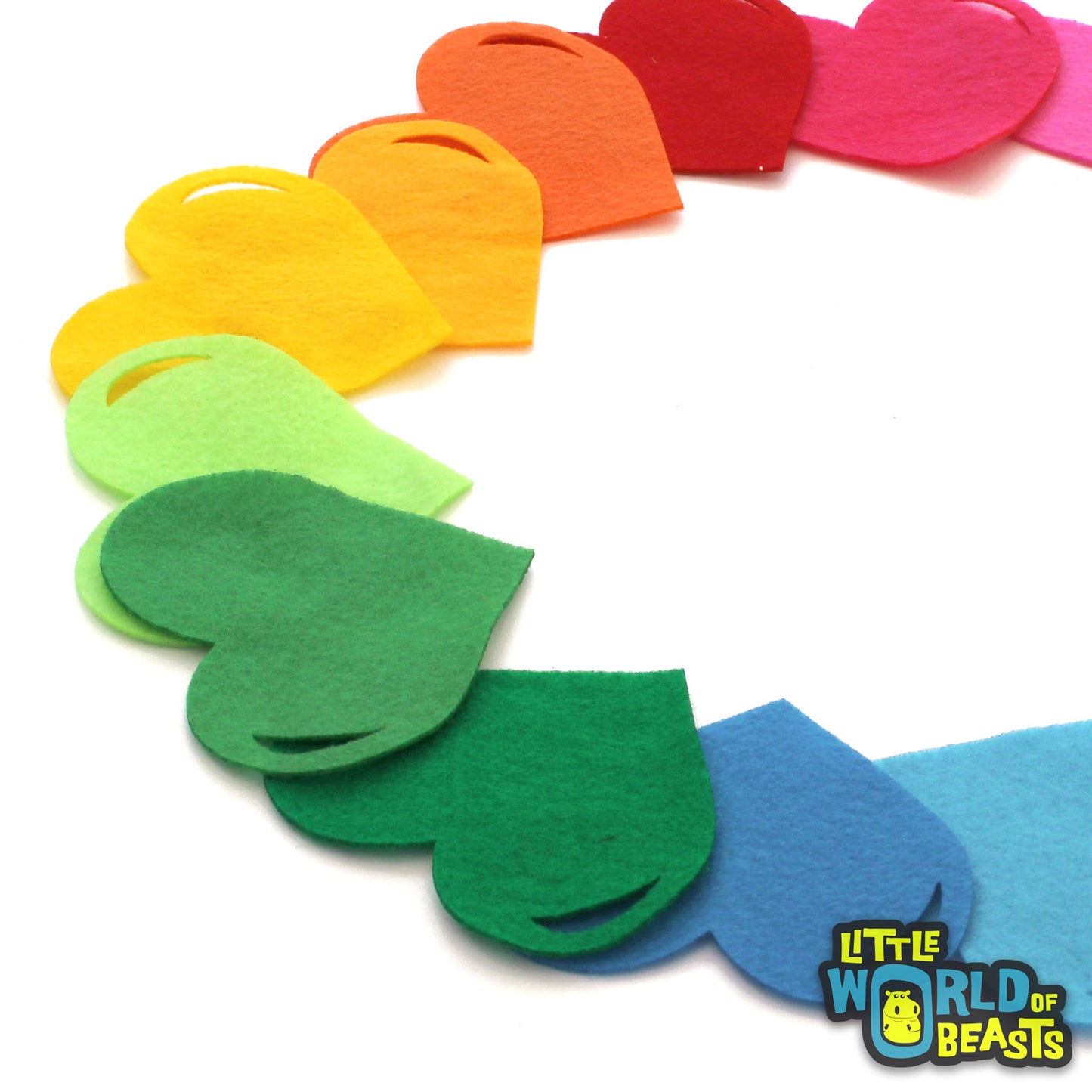 Rainbow Hearts- Pre-cut Felt Shapes