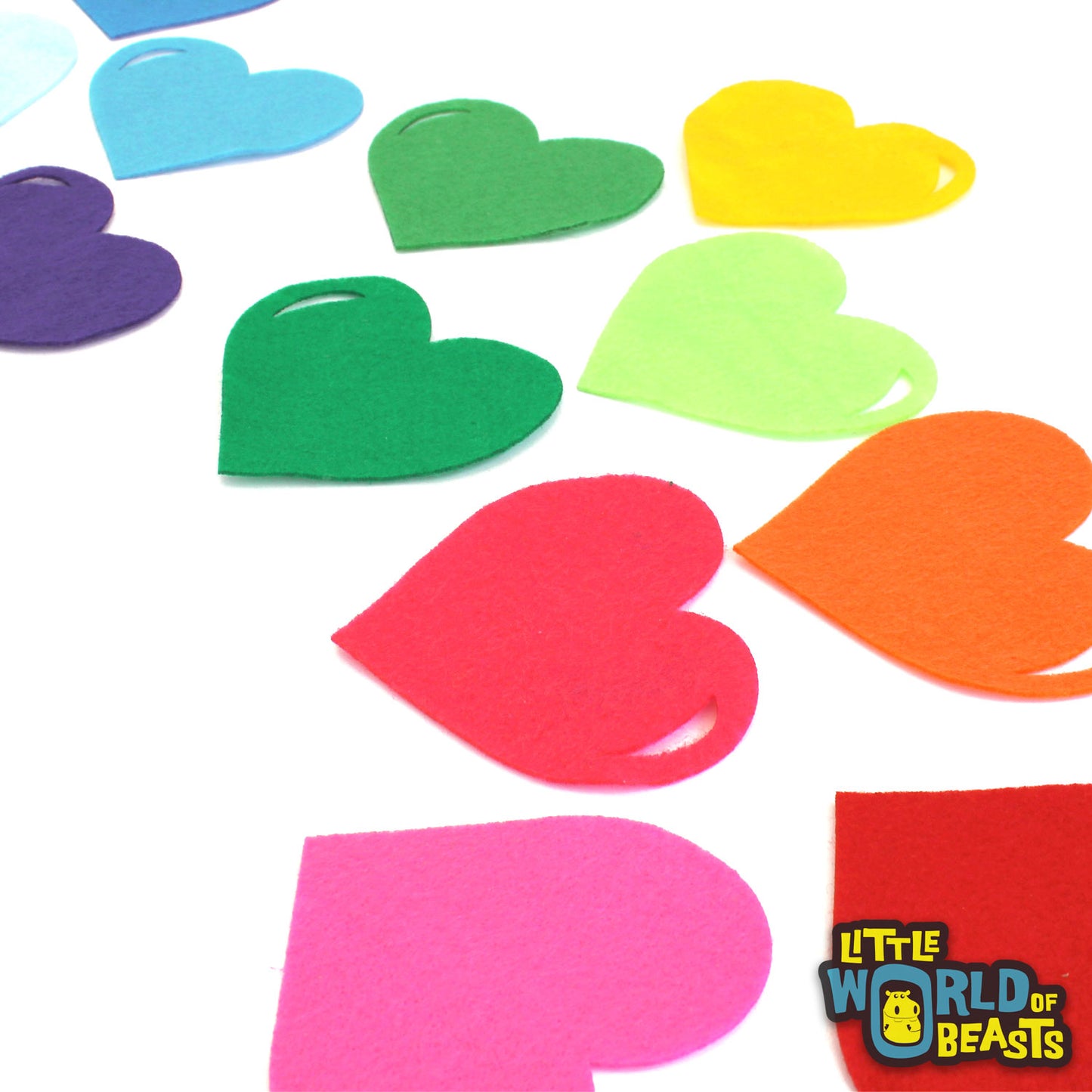 Rainbow Hearts- Pre-cut Felt Shapes