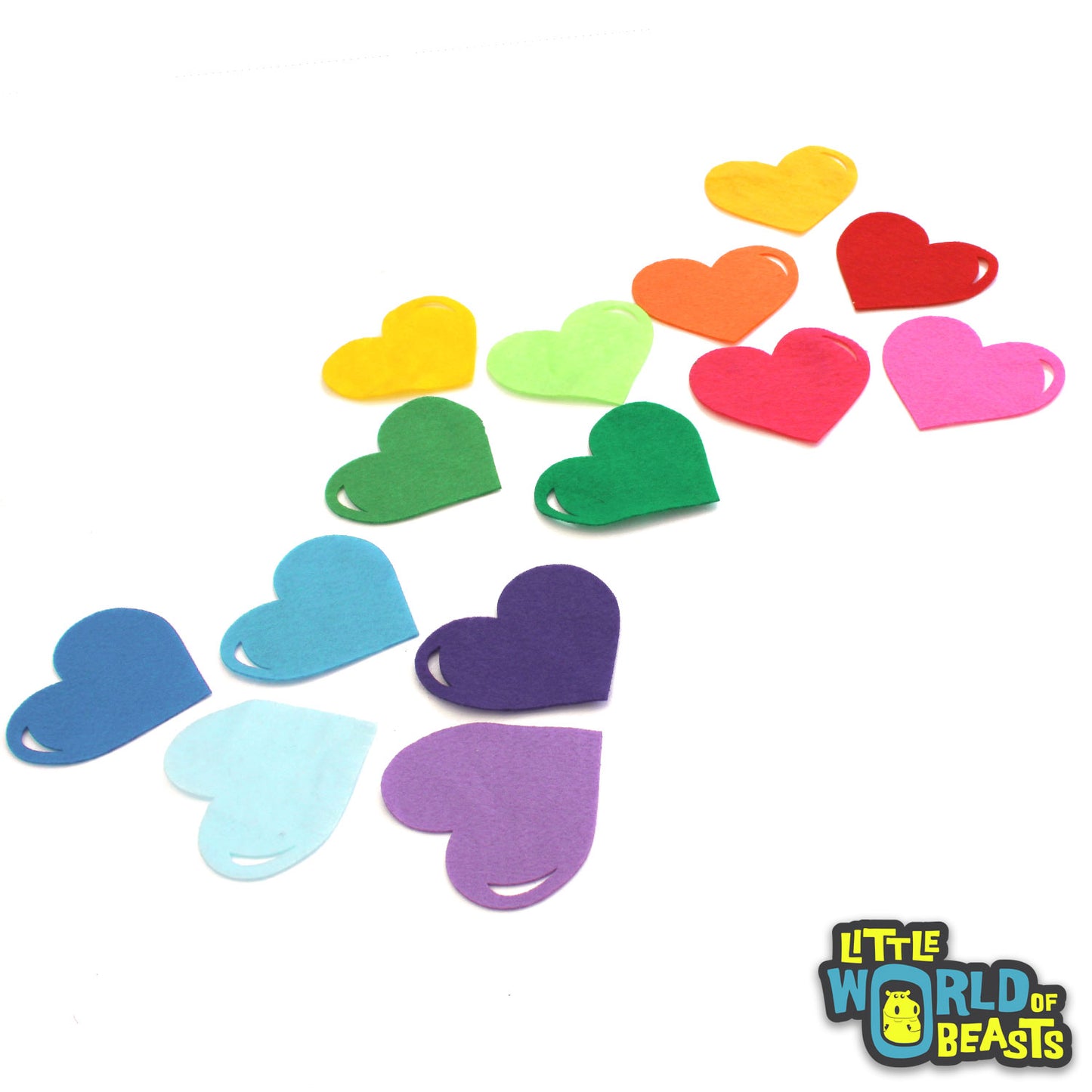 Rainbow Hearts- Pre-cut Felt Shapes