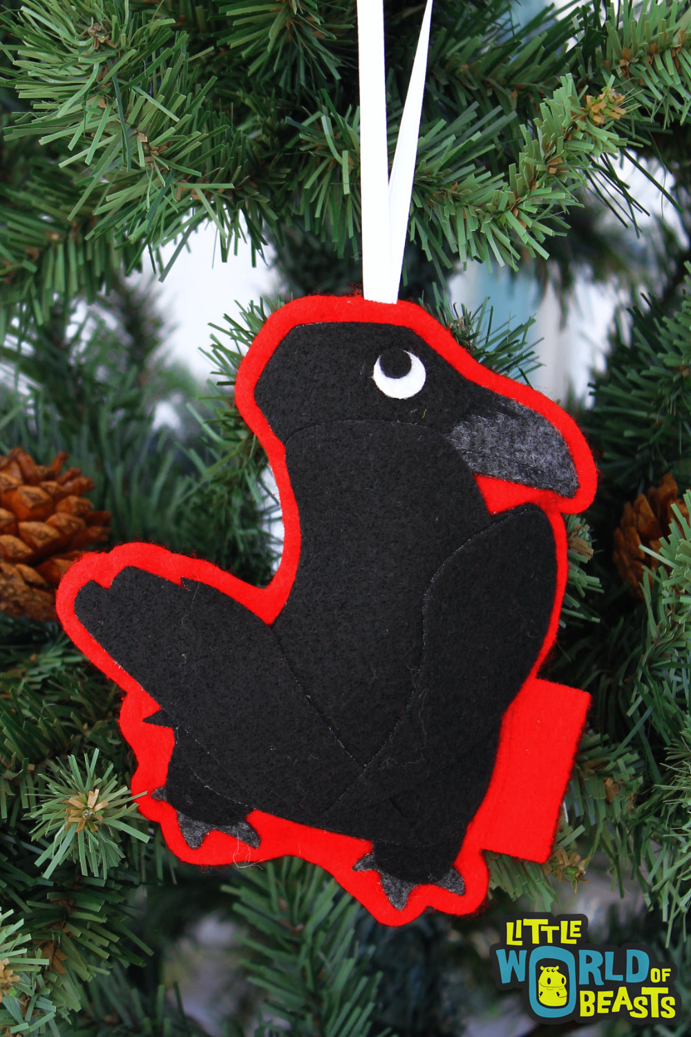 Raven - Felt Animal Ornament