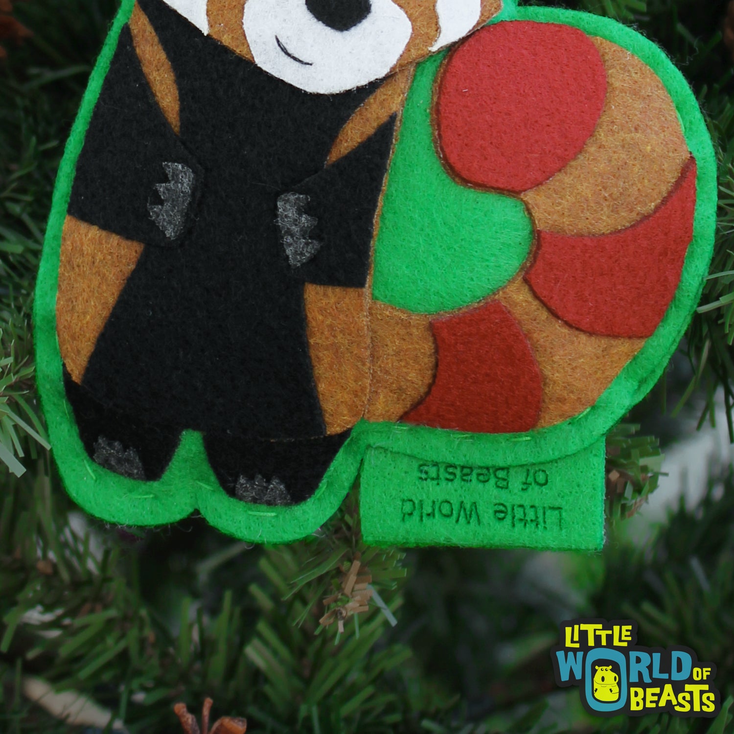 Red Panda - Felt Ornament - Christmas