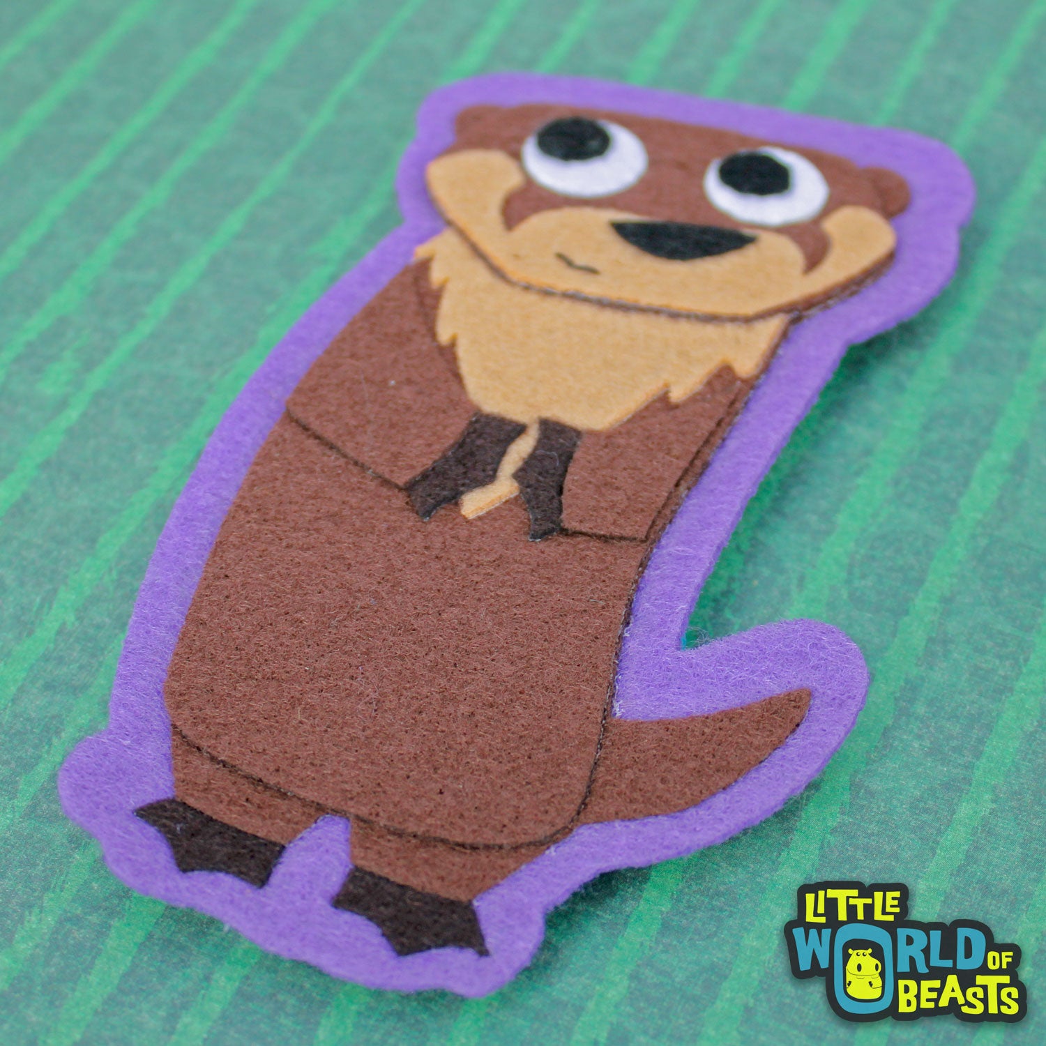 Bastain the River Otter - Felt Animal Sew On or Iron On Patch