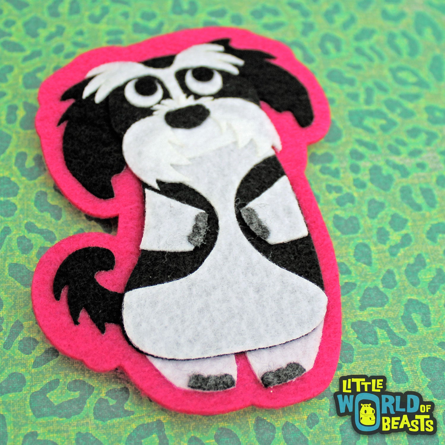 Alvin the Shih Tzu - Felt Dog - Iron On or Sew On Patch -  Little World of Beast