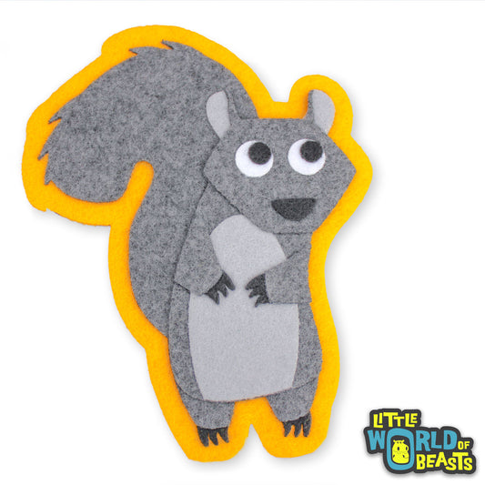Greta the Squirrel Patch - Sew on or Iron on Woodland Applique