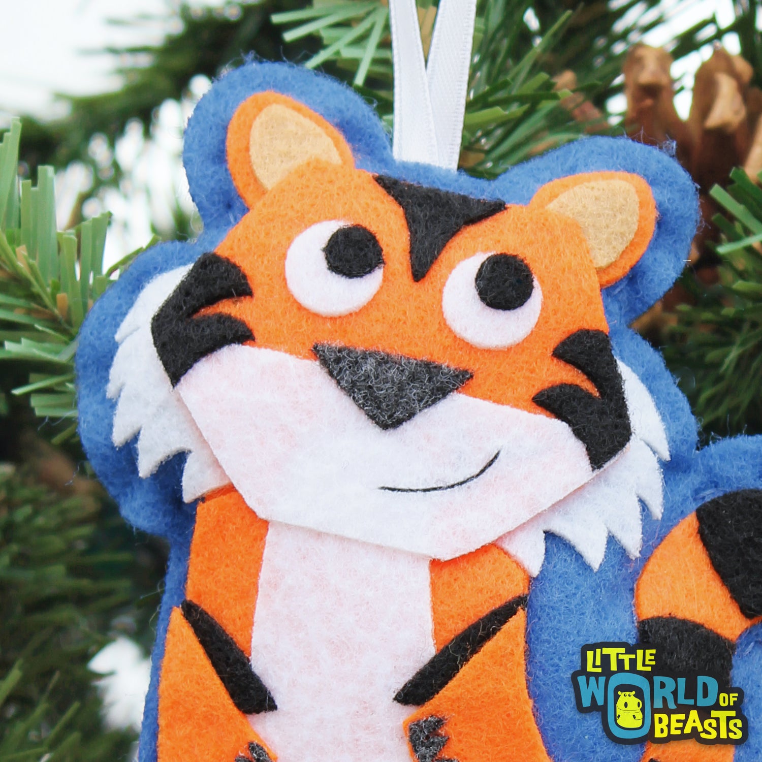 Felt Animal Ornament - Tiger