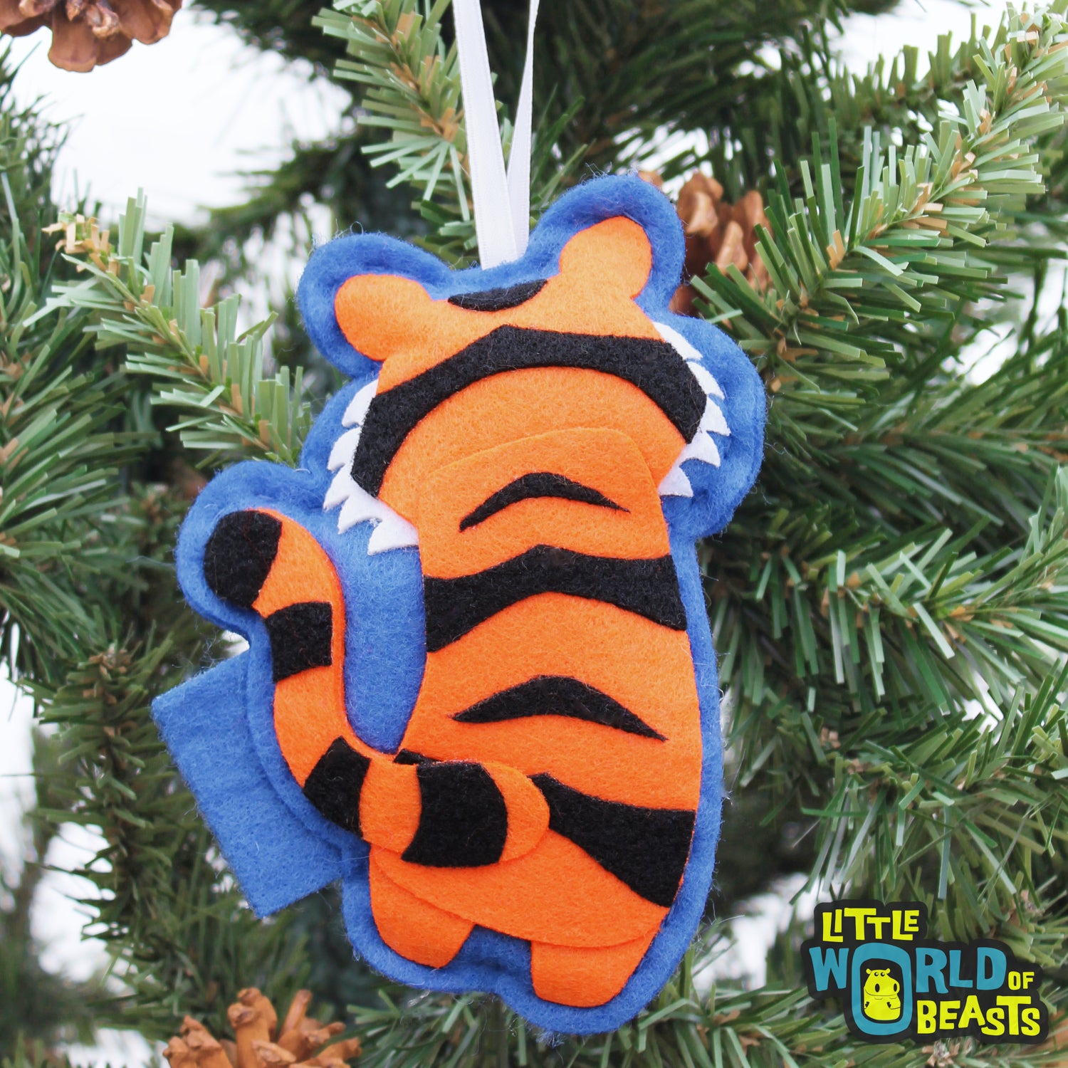 Felt Animal Ornament - Tiger