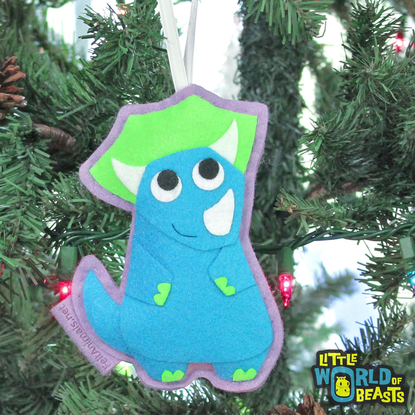 triceratops-felt-christmas-ornament1.jpg 720 × 720px Terence the Triceratops - Felt Dinosaur Ornament