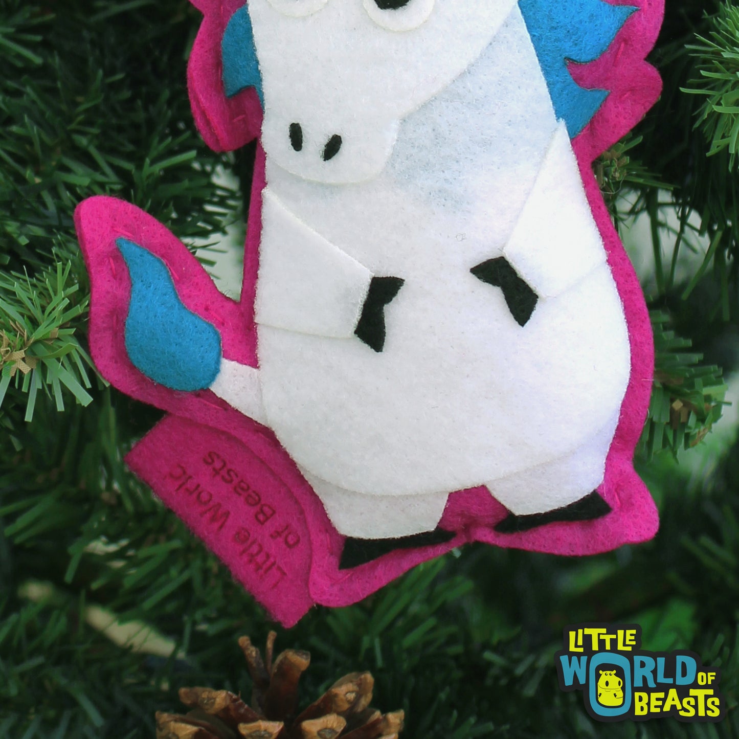 Felt Christmas Ornament - Unicorn