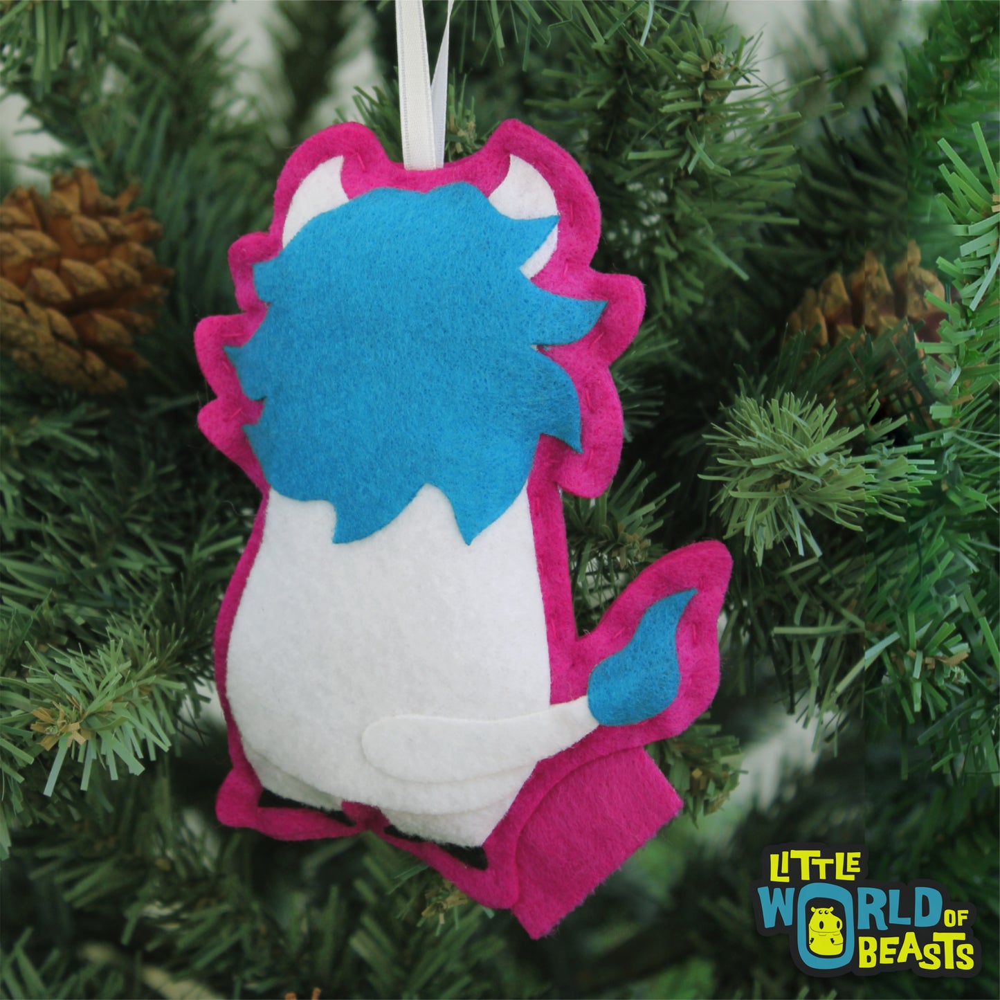 Christmas Ornament - Unicorn - Felt  - Little  World of Beasts