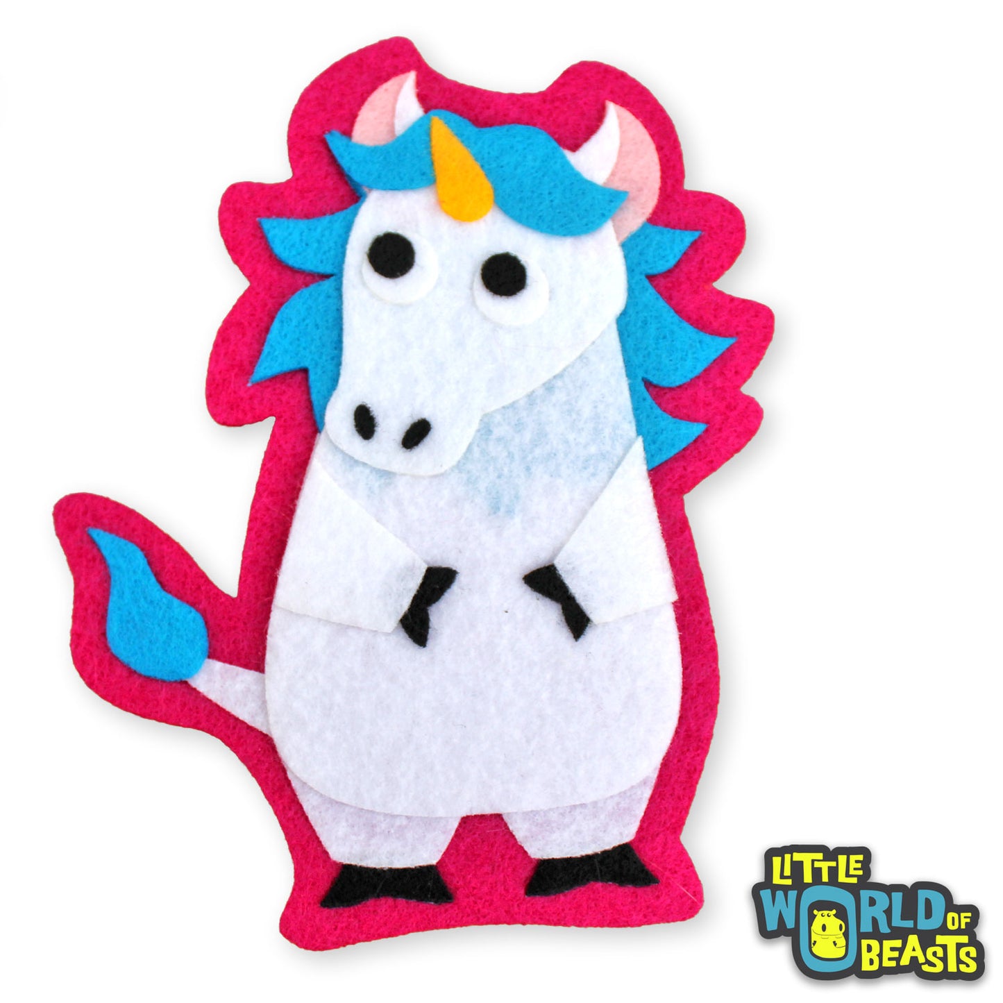 Charlemagne the Unicorn Patch - Iron On or Sew On Applique - Little World of Beasts
