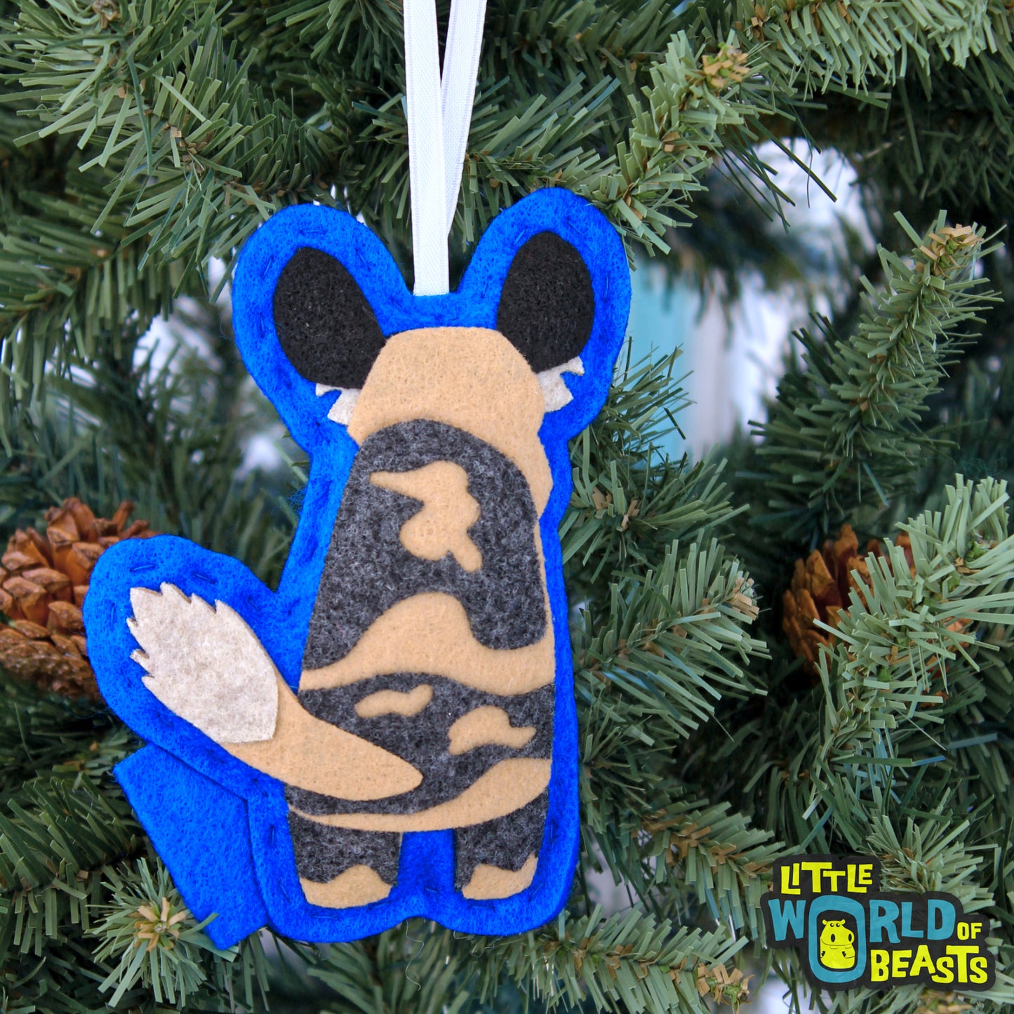 Wild Dog -  Felt Animal Ornament