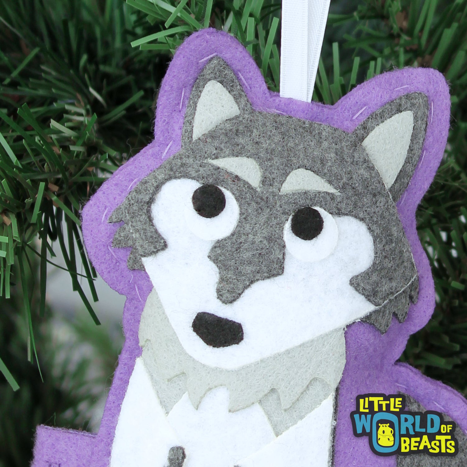 Wolf -Felt Animal Ornament