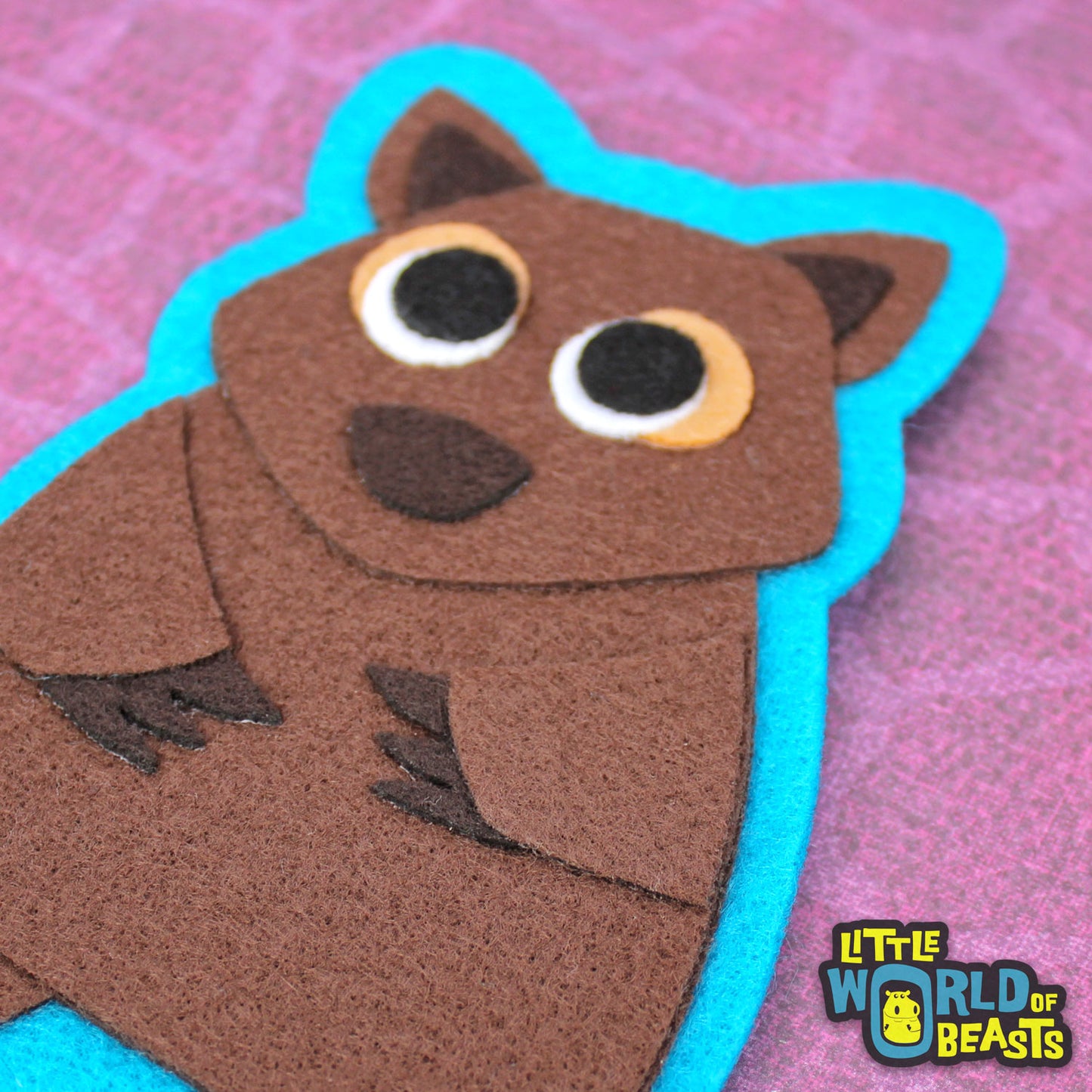 Wombat Felt Animal Patch - Little World of Beasts