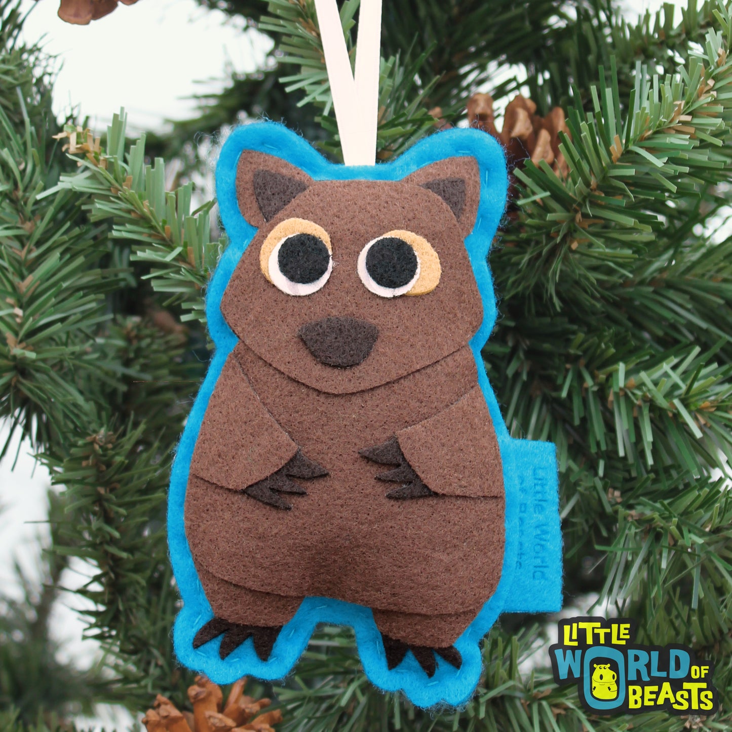 Wombat - Felt Animal Ornament