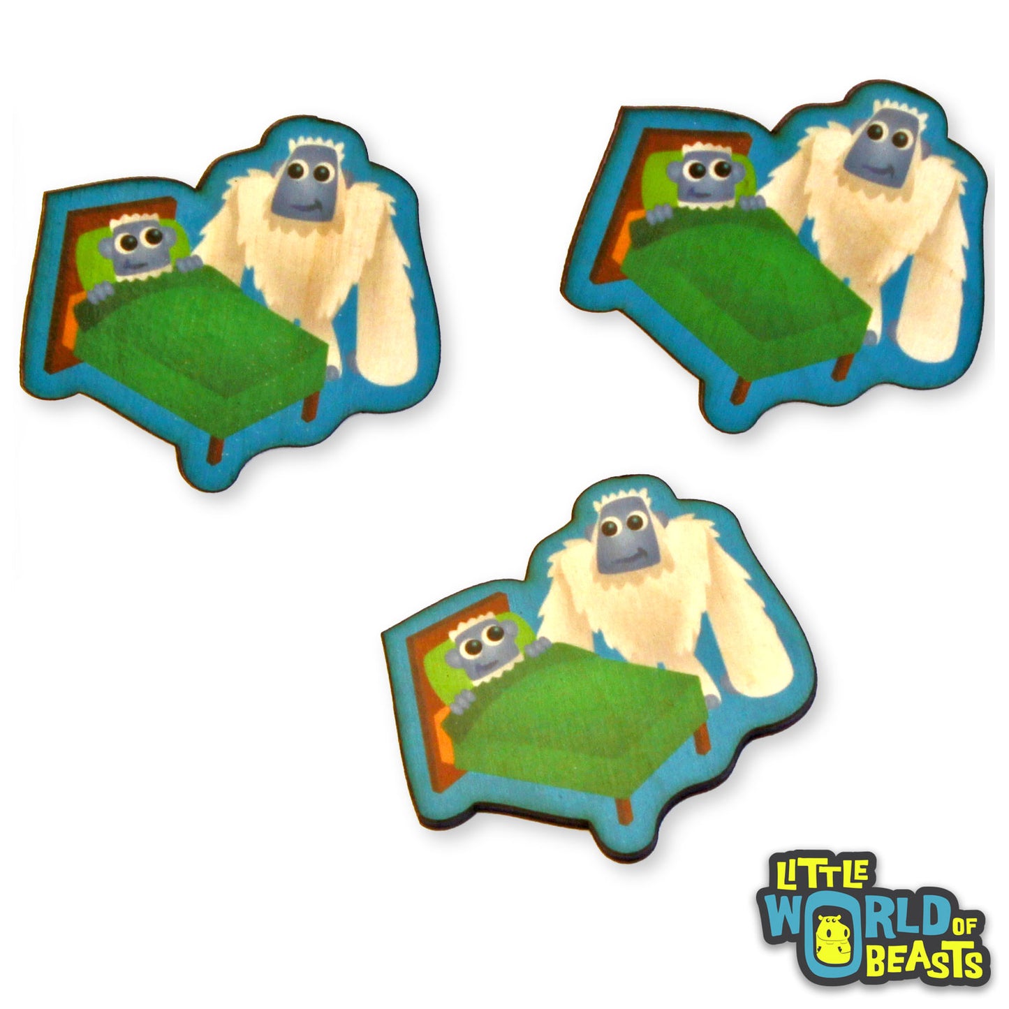 Yeti Bedtime - Mundane Monster Wooden Pin
