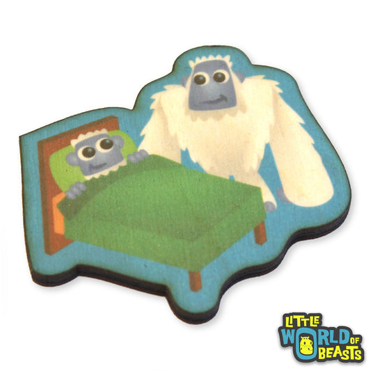 Yeti Bedtime - Mundane Monster Wooden Pin