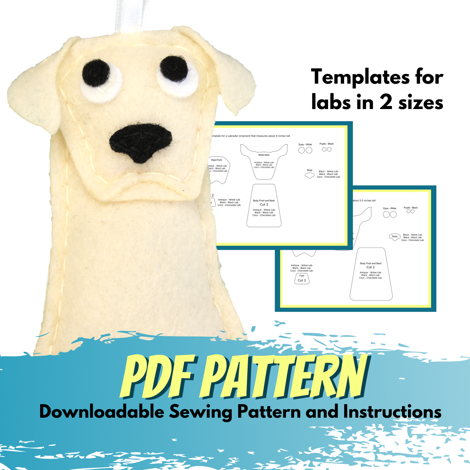 Labrador Retriever Felt Ornament Pattern