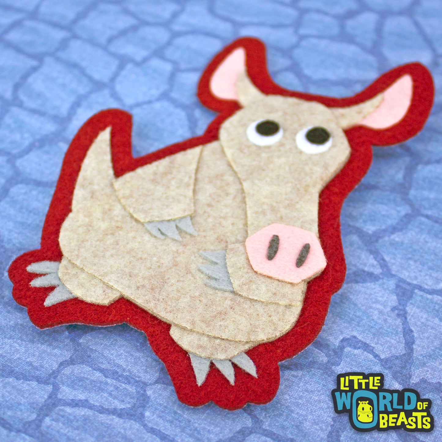 Felt Animal - Aardvark - Sew On Patch