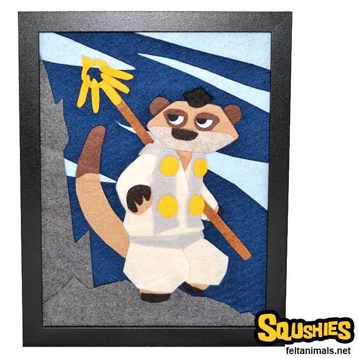 Yamabushi Meerkat - Felt Animal Illustration