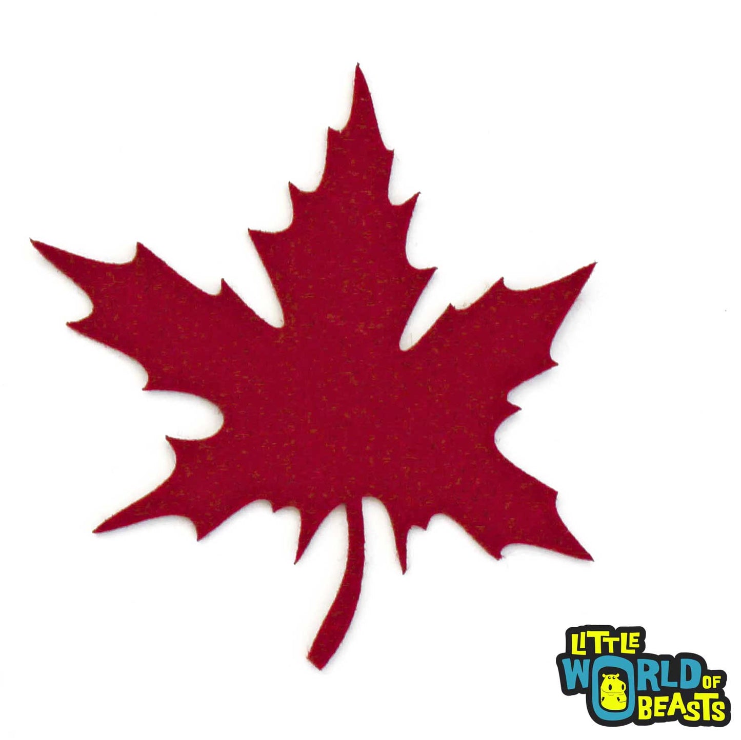 Maple Leaf - Laser Cut Autumn Felt Shape - Ruby