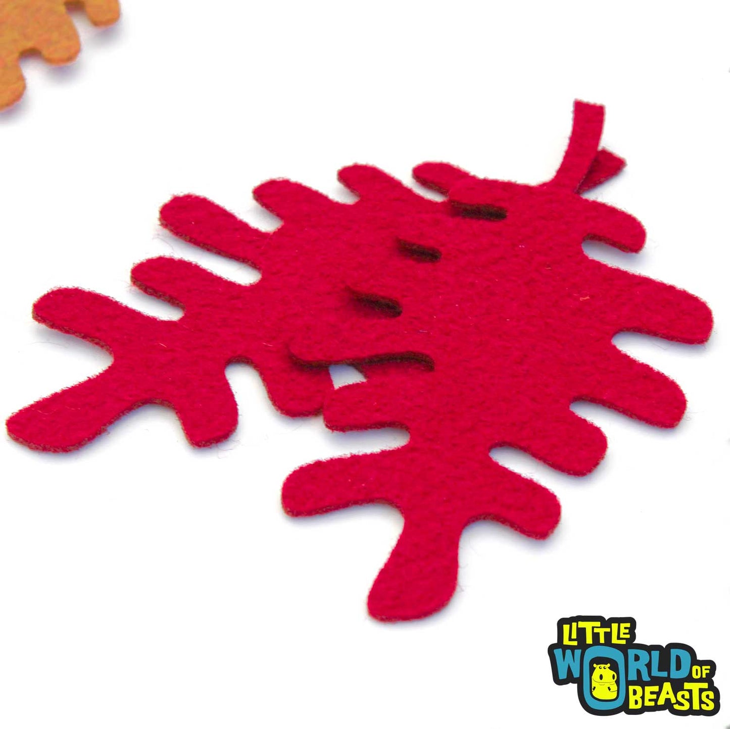 Oak Leaf - Laser Cut Felt Shape - Ruby