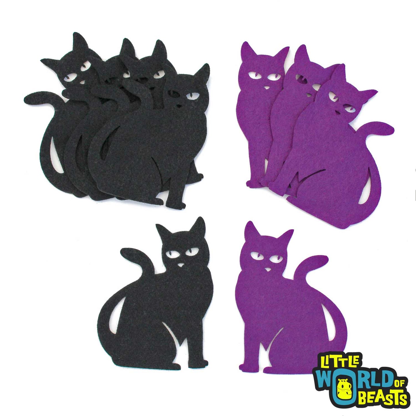 Sitting Cat - Felt Halloween Shape - Laser Cut