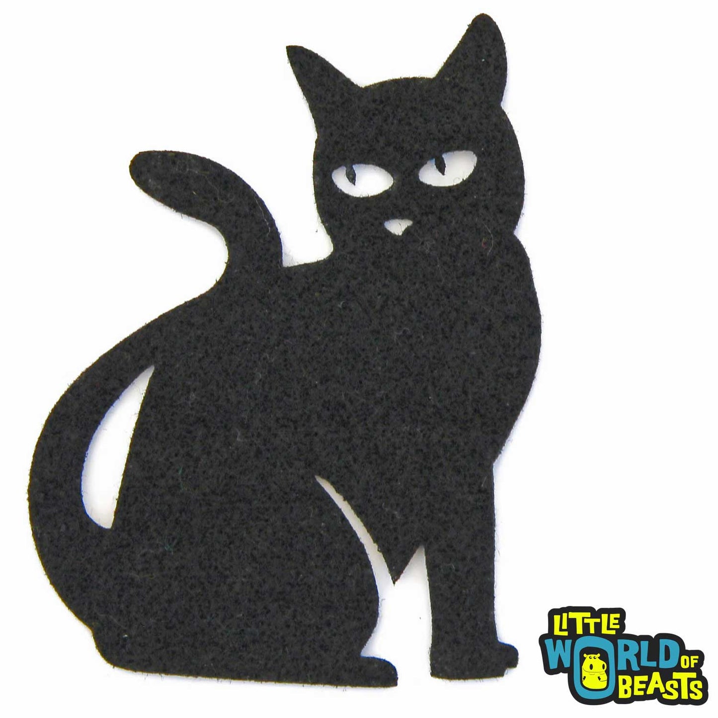 Sitting Cat - Felt Halloween Shape - Laser Cut - Black