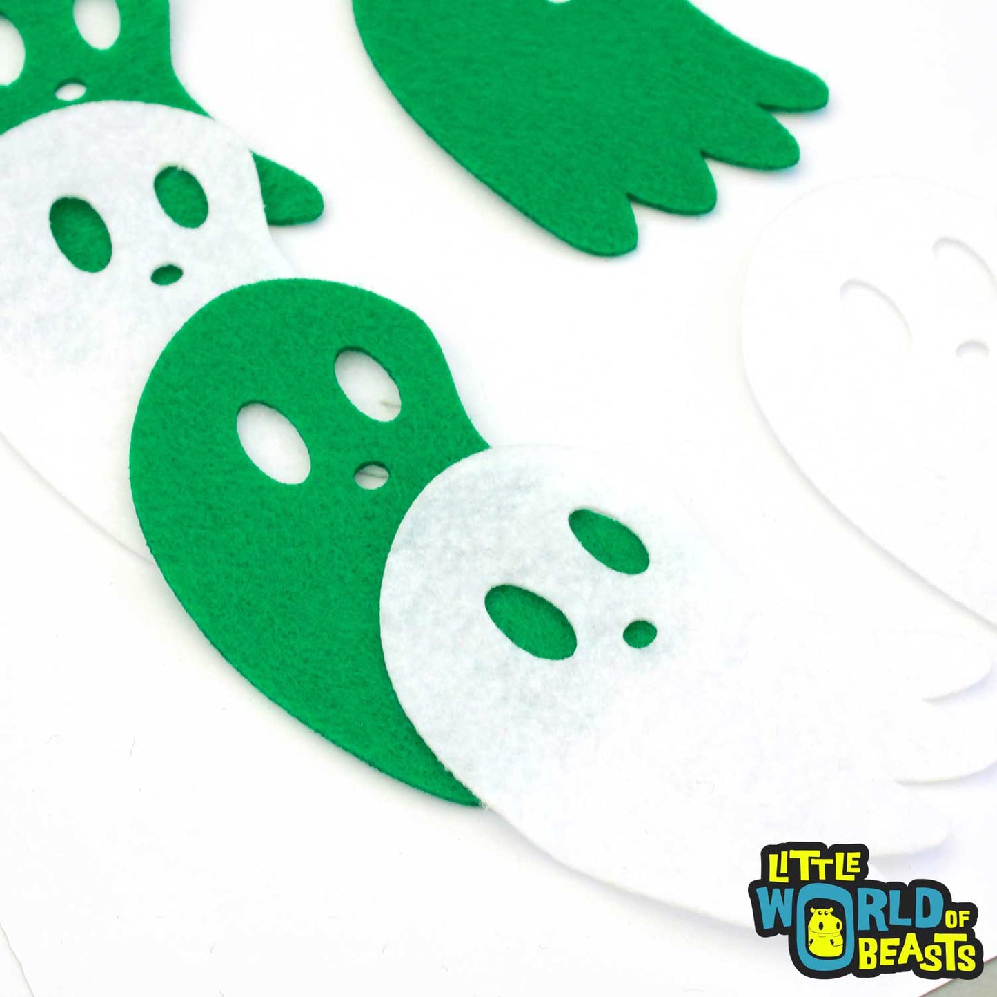 Spoopy Ghost - Felt Halloween Shape - Laser Cut
