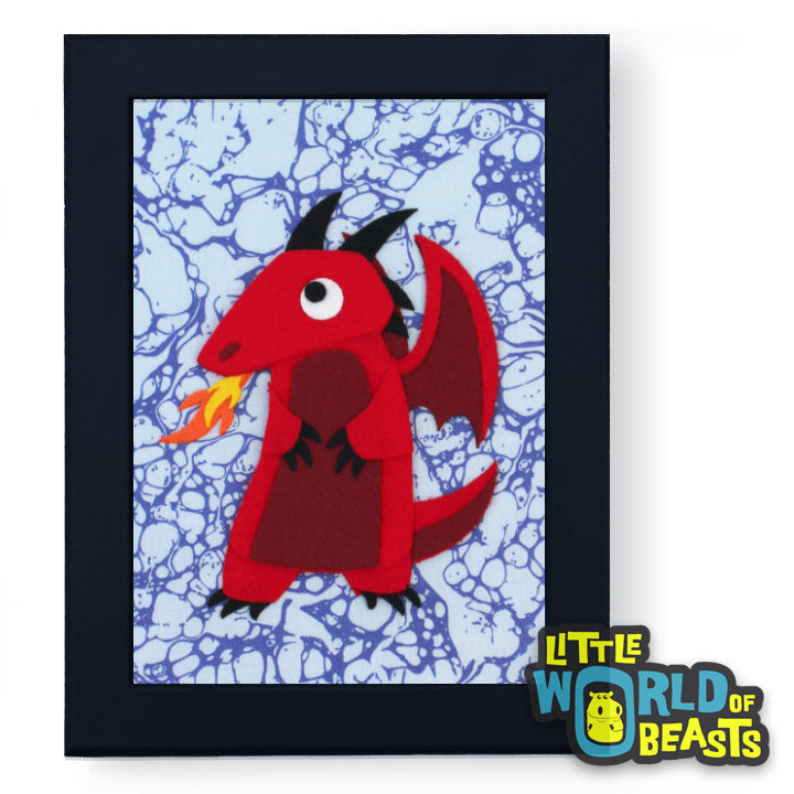 Thaddeus the Dragon Framed