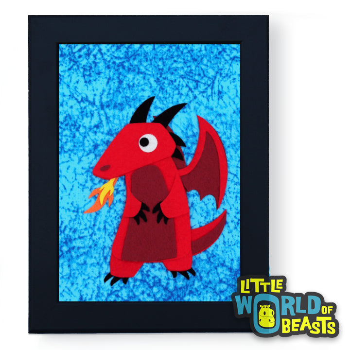 Thaddeus the Dragon Framed