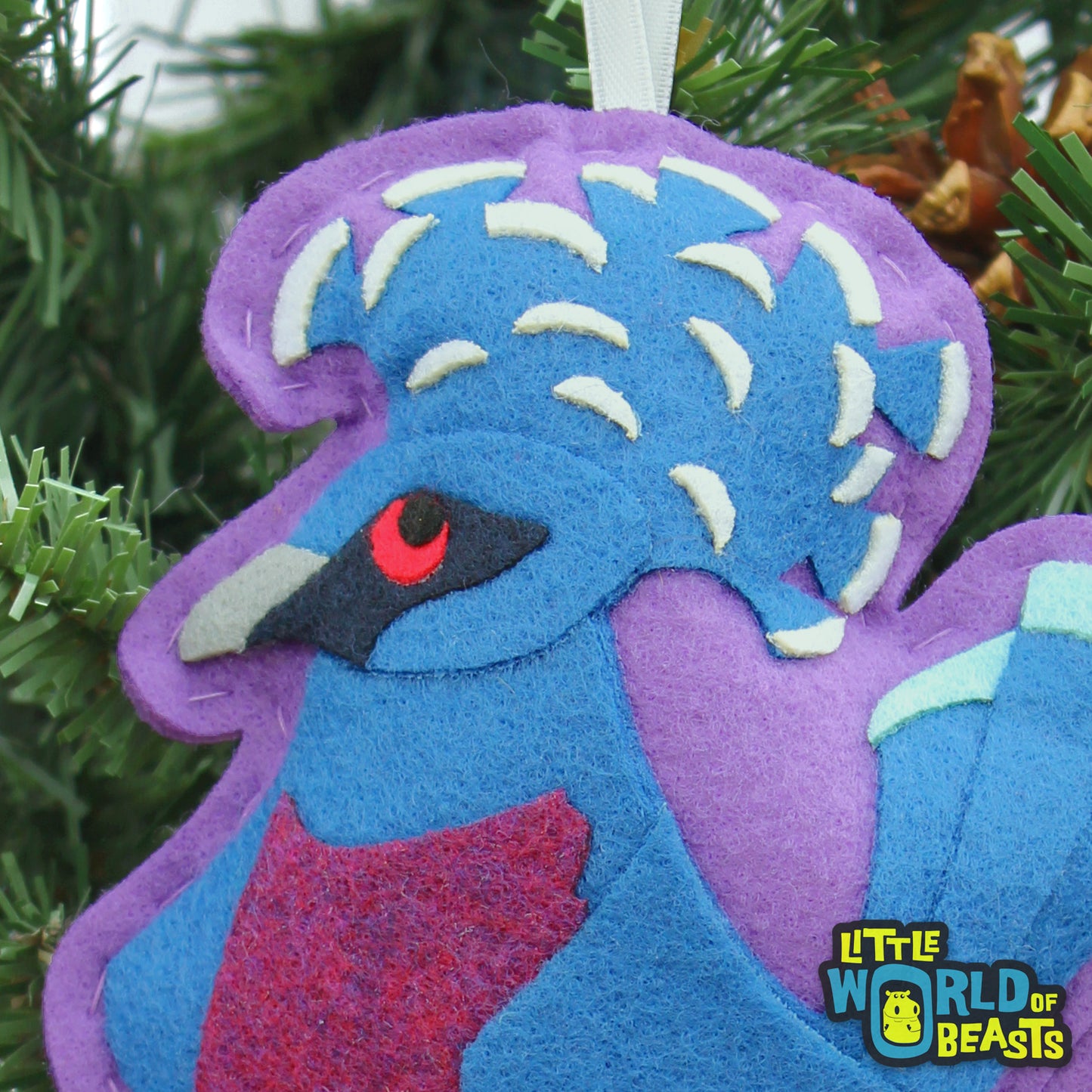 Felt  Christmas Ornament - Bird -Victoria Crowned Pigeon