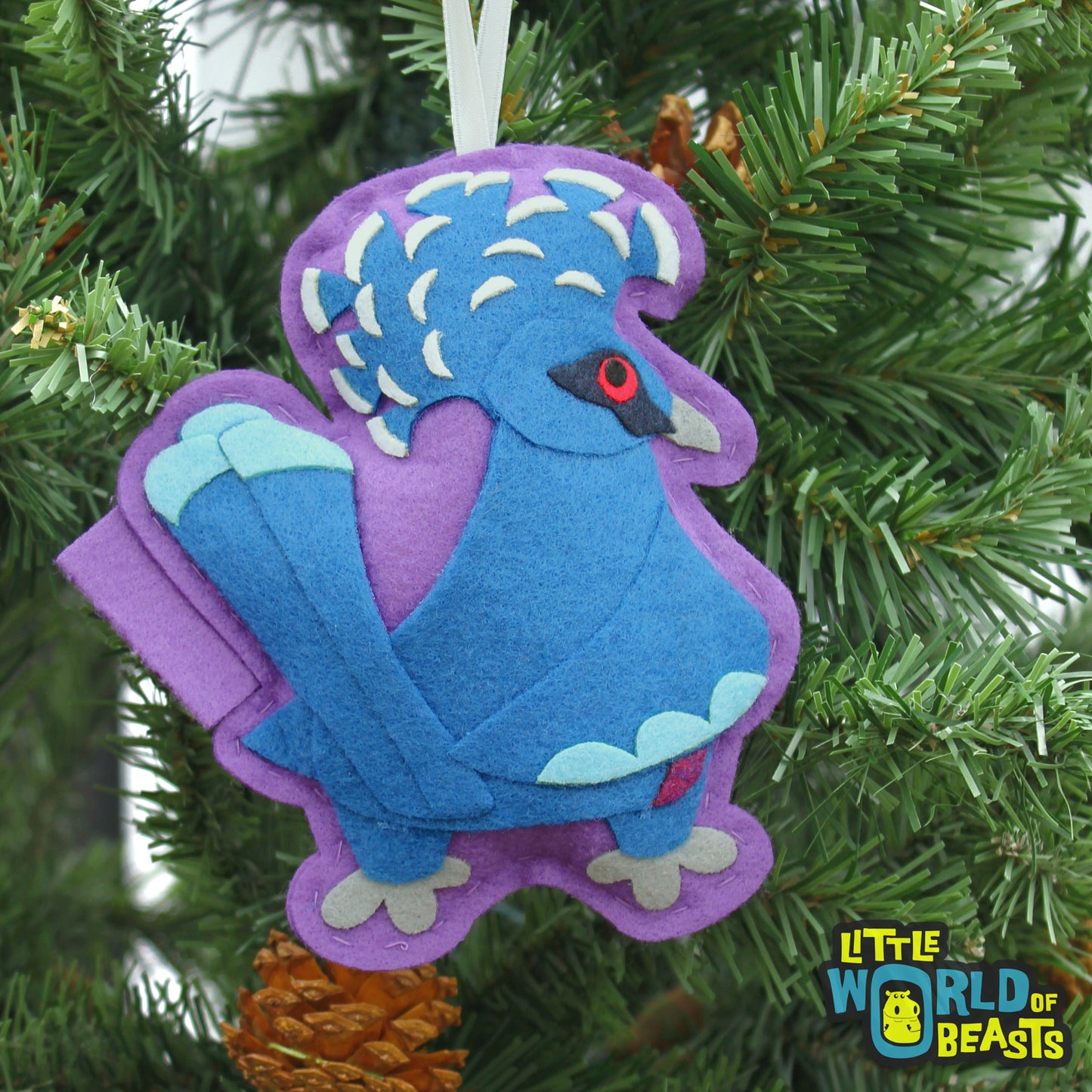 Felt  Christmas Ornament - Bird -Victoria Crowned Pigeon