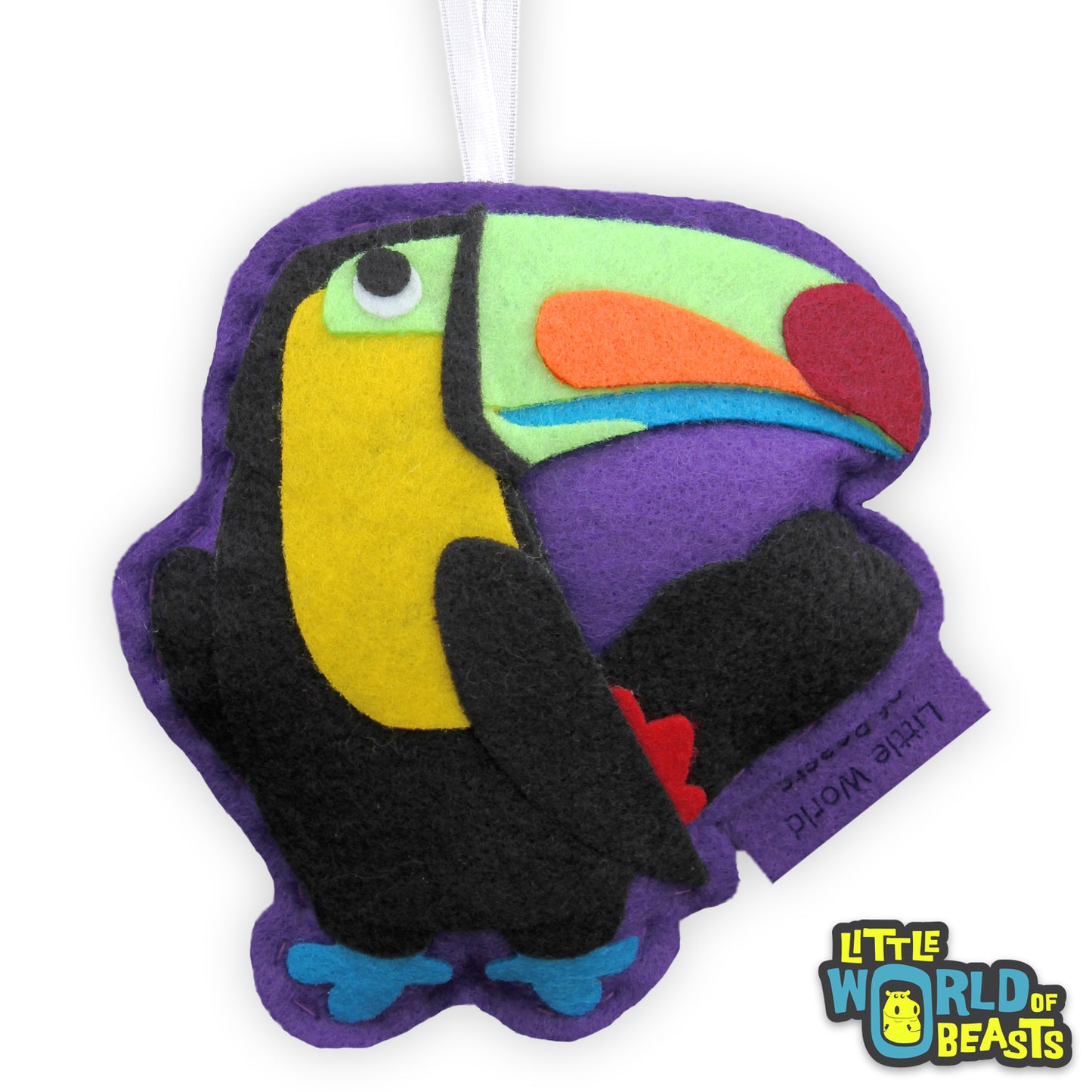 Felt Animal Ornament - Keel-billed toucan