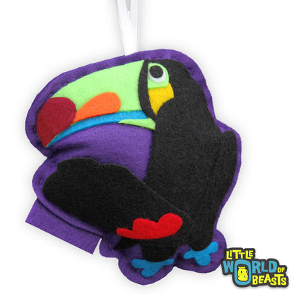 Felt Animal Ornament - Keel-billed toucan