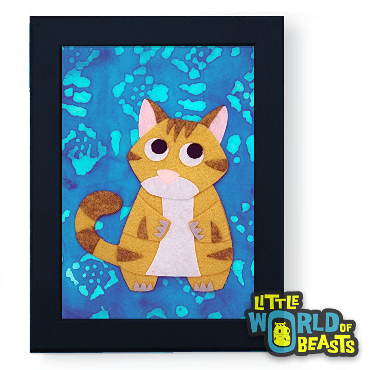 Augustus the Orange Tabby Framed