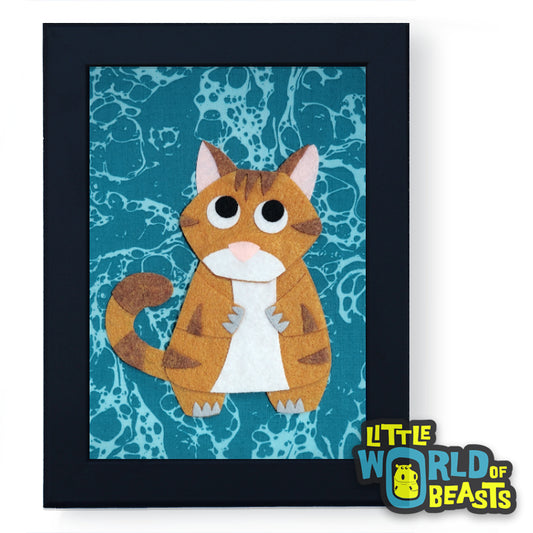 Augustus the Orange Tabby Framed