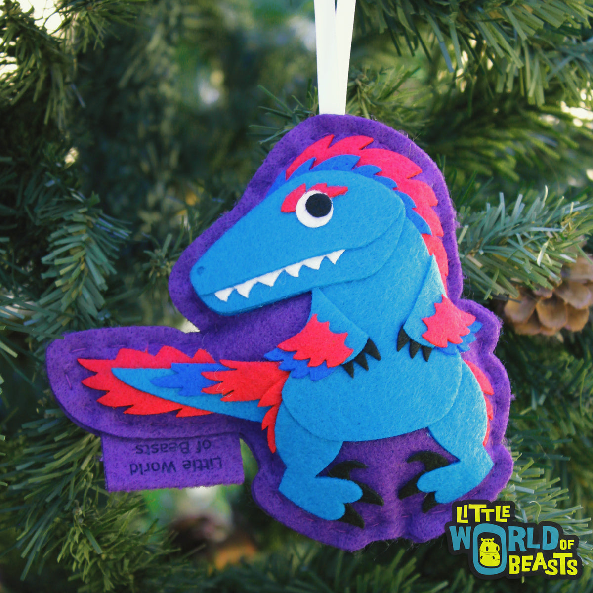Felt Christmas Ornament - Velociraptor