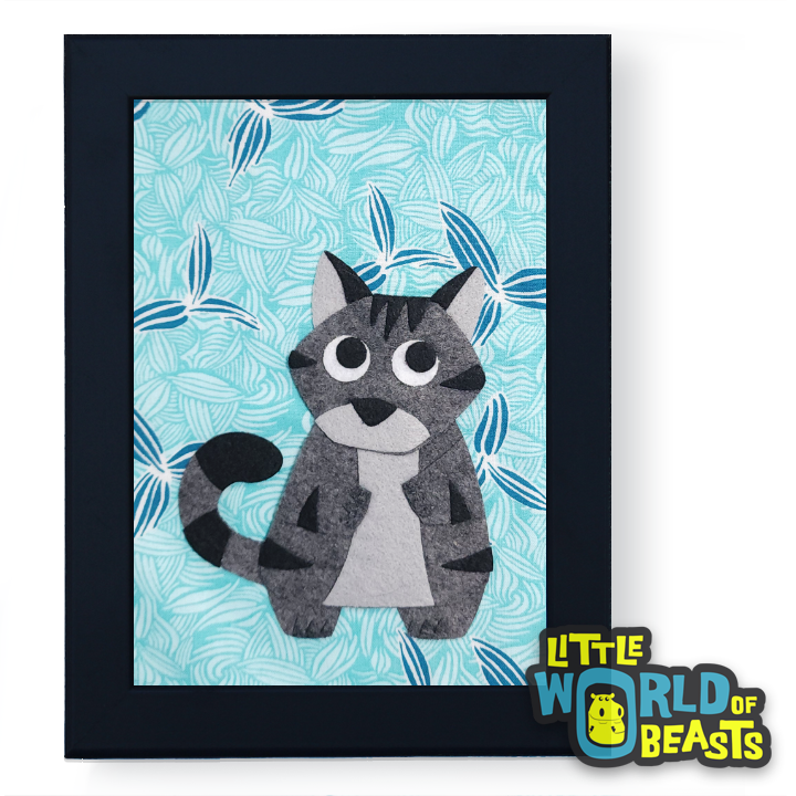 Hazel the Grey Tabby Framed