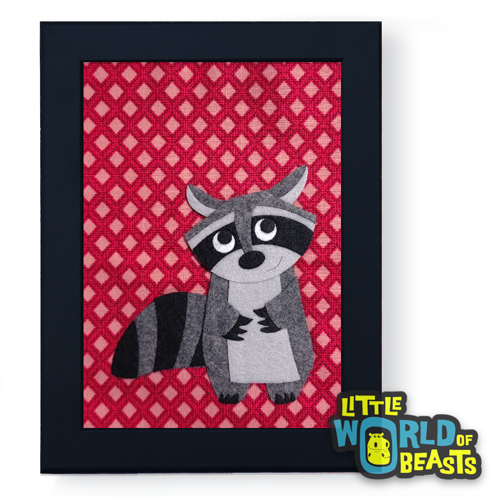 Matilda the Raccoon Framed