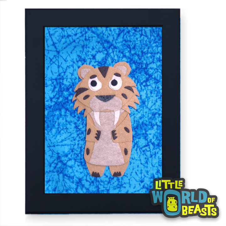 Smilodon (Saber -Tooth Tiger) Framed