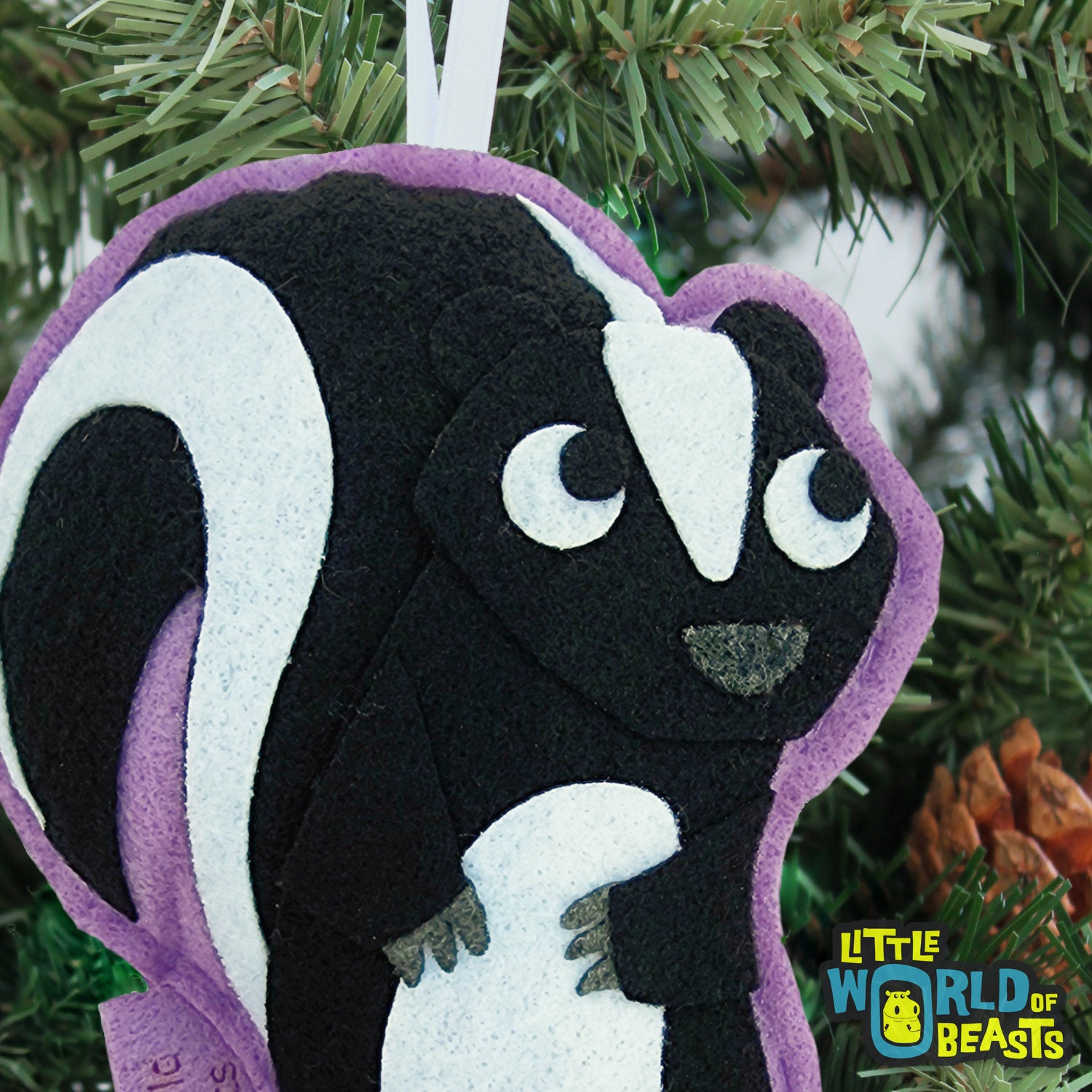 Skunk Felt Christmas Ornament