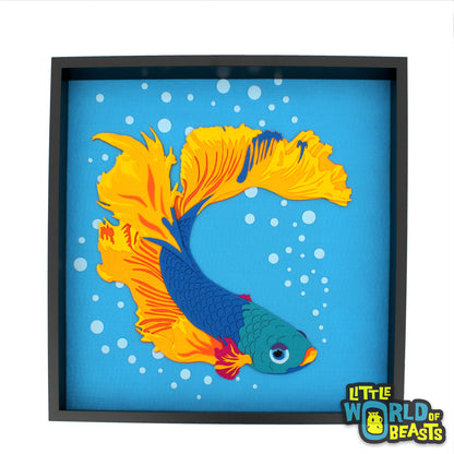 Betta Fish Felt Portrait
