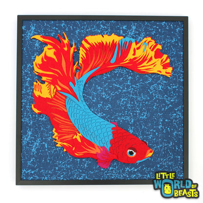 Betta Fish Felt Portrait