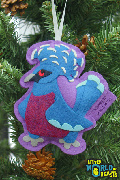 Felt Christmas Ornament - Victoria Crowned Pigeon