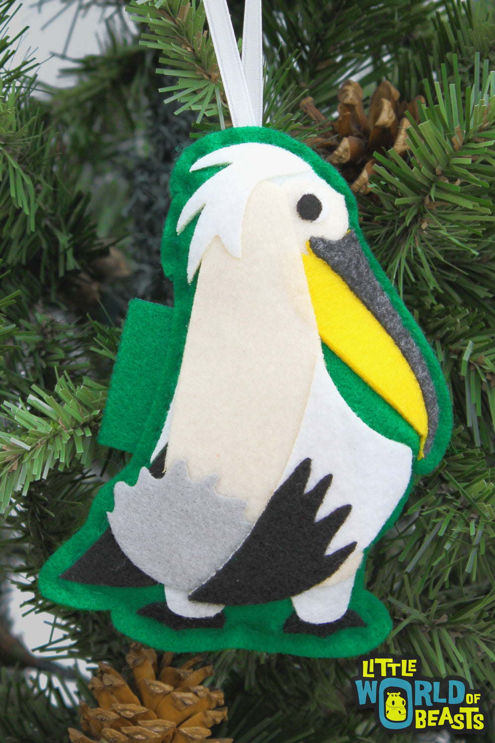 Felt Christmas Ornament - Pelican
